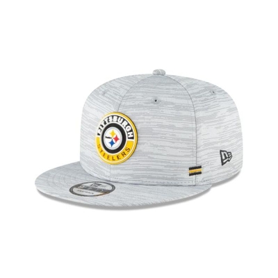 Pittsburgh Steelers Gorra | New Era Official NFL Fall Sideline 9fifty Snapback Cap Mexico - Grises